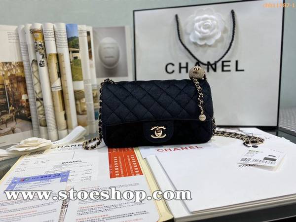 原單AS1787進口絨chanel專櫃最新絨布水鑽球chb11787