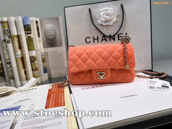 原單AS1787進口絨chanel專櫃最新絨布水鑽球chb11789