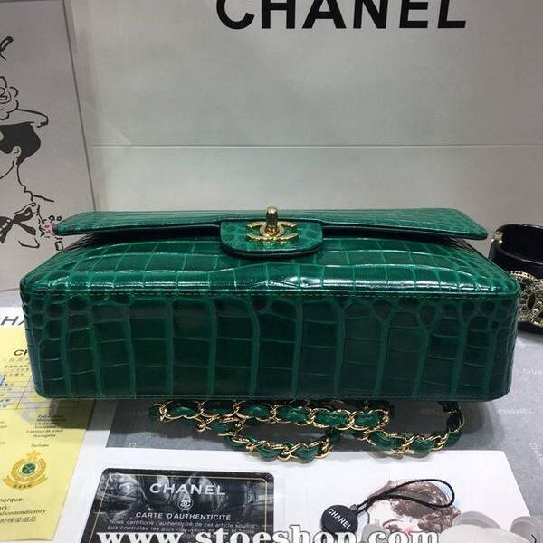 高仿原單chanel 01112最新經典款CF小牛皮壓花鱷魚紋時尚單肩鏈條口蓋包chb11834