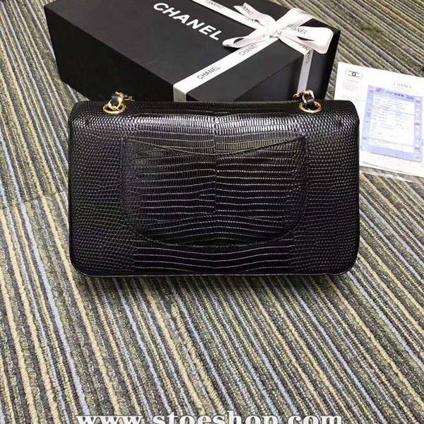 高仿a貨chanel 01112最新經典款CF小牛皮壓花鱷魚紋時尚單肩鏈條口蓋包chb11839