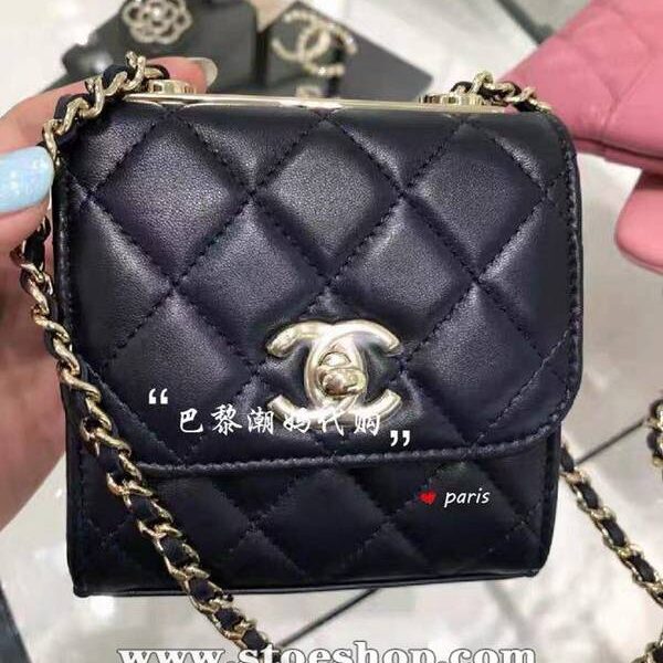 原單複製chanelA81633：2020年最新款方形mini小方包格羊皮單肩斜挎包chb11957