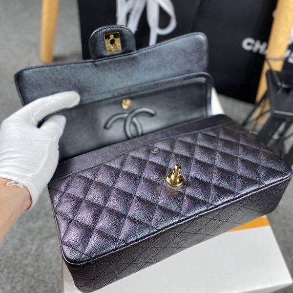 高仿精品批發chanel經典CF款菱格、菱格金銀扣chb12025