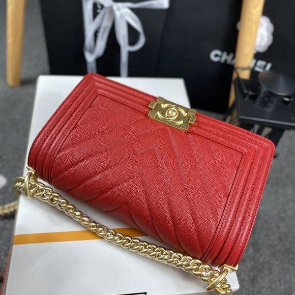 奢侈品chanel 18秋冬爆款67086 leboy系列V格進口細球紋小牛皮chb12032