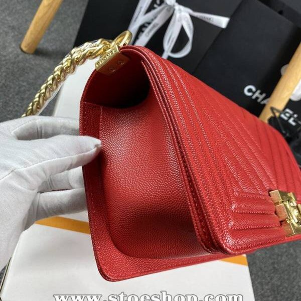 奢侈品chanel 18秋冬爆款67086 leboy系列V格進口細球紋小牛皮chb12032