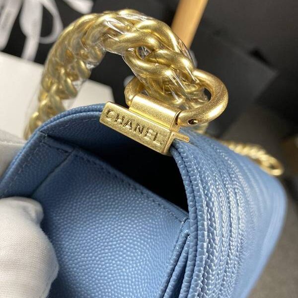 竭誠精品chanel 18秋冬爆款67086 leboy系列V格進口細球紋小牛皮chb12033
