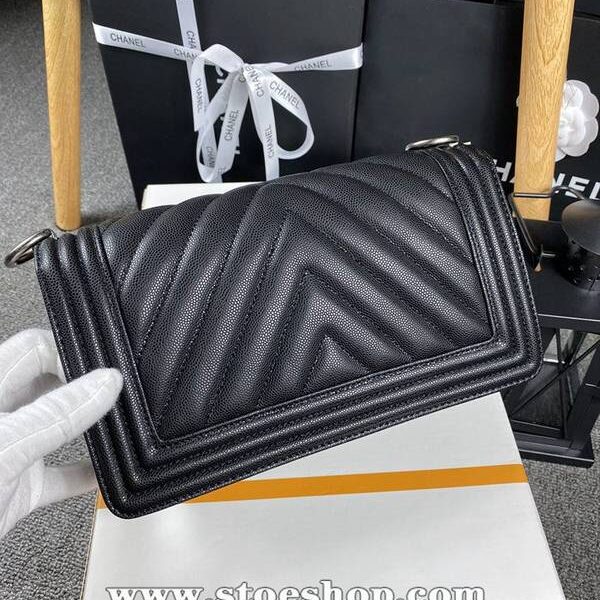 最高等級chanel 18秋冬爆款67086 leboy系列V格進口細球紋小牛皮chb12036