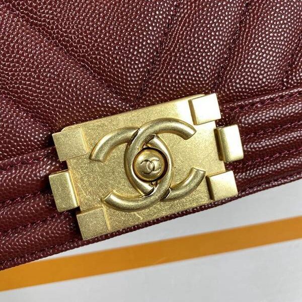 高仿包chanel 18秋冬爆款67086 leboy系列V格進口細球紋小牛皮chb12040