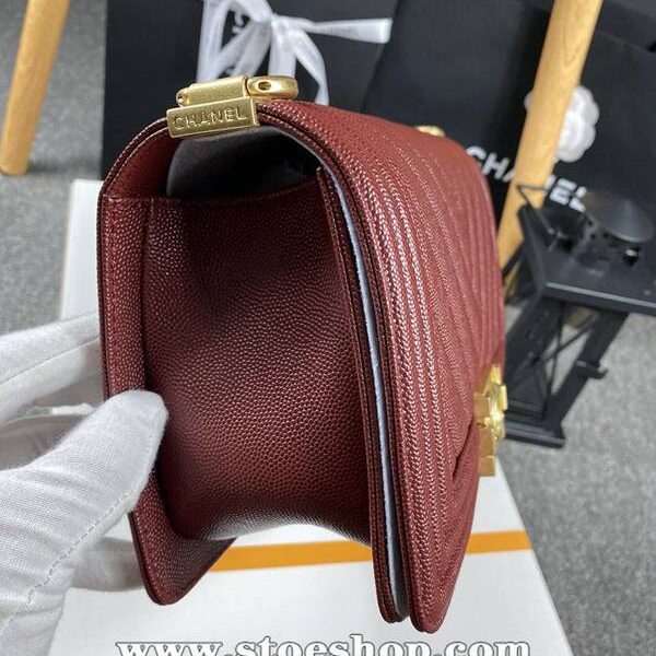 高仿包chanel 18秋冬爆款67086 leboy系列V格進口細球紋小牛皮chb12040