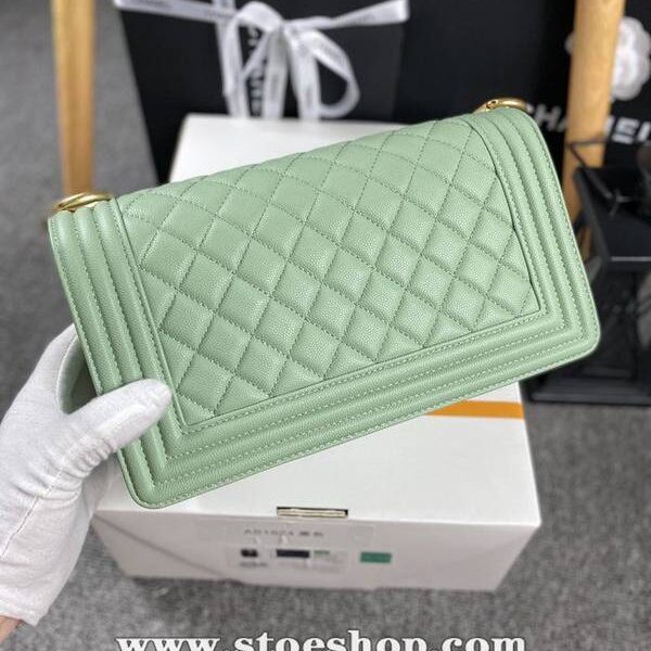 奢侈品a貨chanel 18秋冬爆款67086 leboy系列菱格進口細球紋小牛皮chb12045