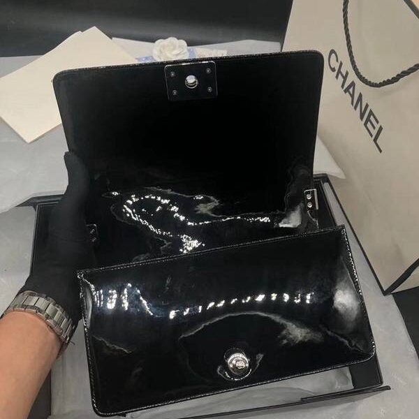 頂級高仿chanel67086漆皮進口珠光漆牛皮chb12088