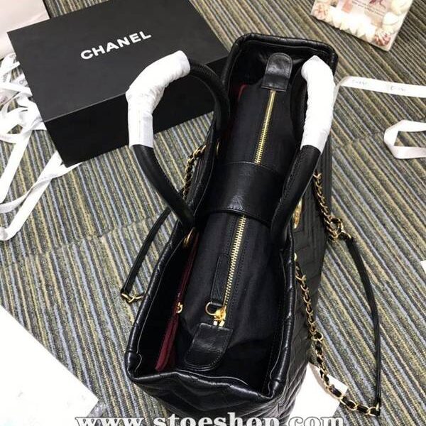 高仿高仿包包批發chanelA93525最新款v字紋復古小牛皮配與手柄母子購物大號手提包chb12176