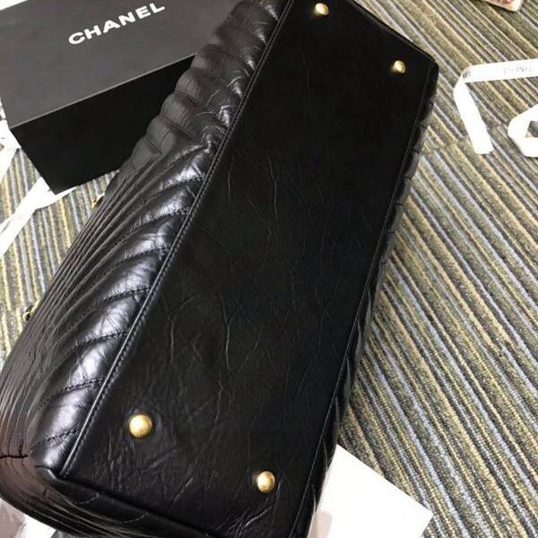 高仿高仿包包批發chanelA93525最新款v字紋復古小牛皮配與手柄母子購物大號手提包chb12176