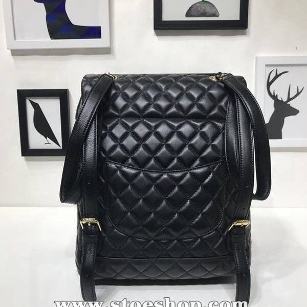 經典高仿包 chanel棱格雙肩背包
