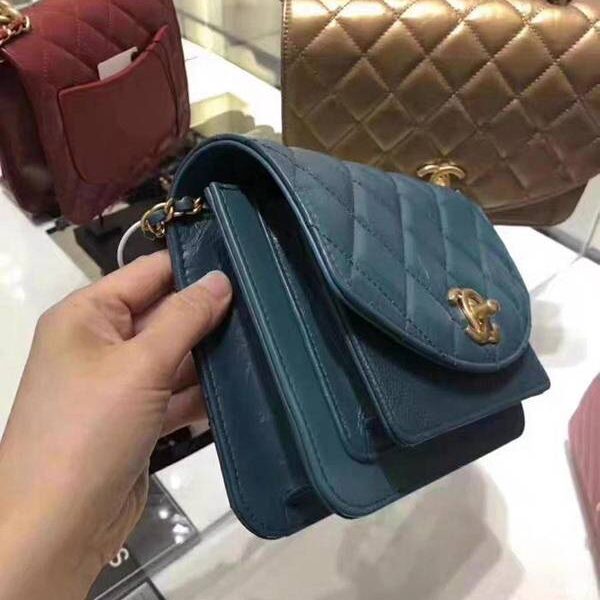 高仿精品批發chanel早秋最新款結合方胖子、風琴包、馬鞍包於一體的口蓋包chb12333