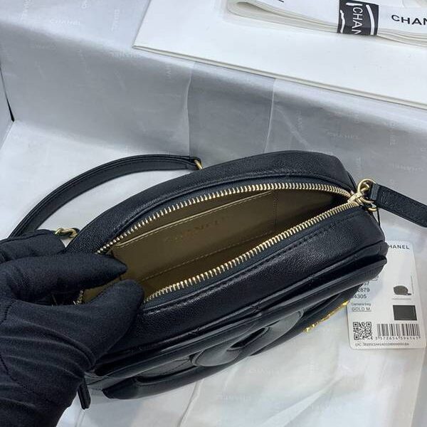 高仿包chanel 2020新品相機包大雙C標誌性logo山羊皮chb12380