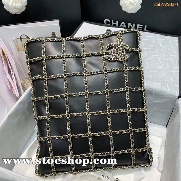 高仿精品chanel購物包羊皮chb12503