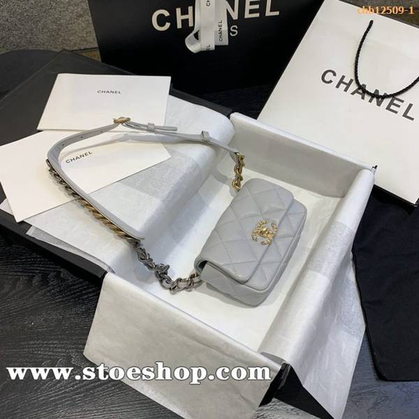經典款A貨chanel2019新款菱格系列銜縫和翻蓋廓形腰包chb12509