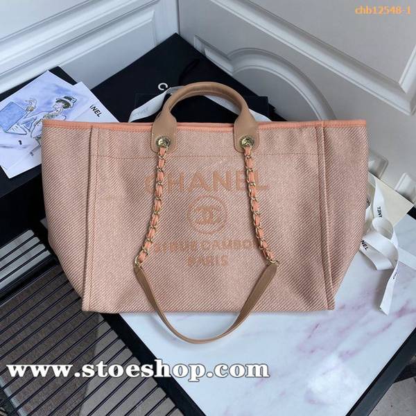 高仿2020春夏最美度假風購物袋chanel tote鏈條纖維沙灘包chb12548