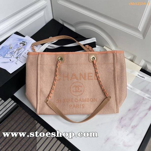 頂級高仿2020春夏最美度假風購物袋chanel tote鏈條纖維沙灘包chb12554