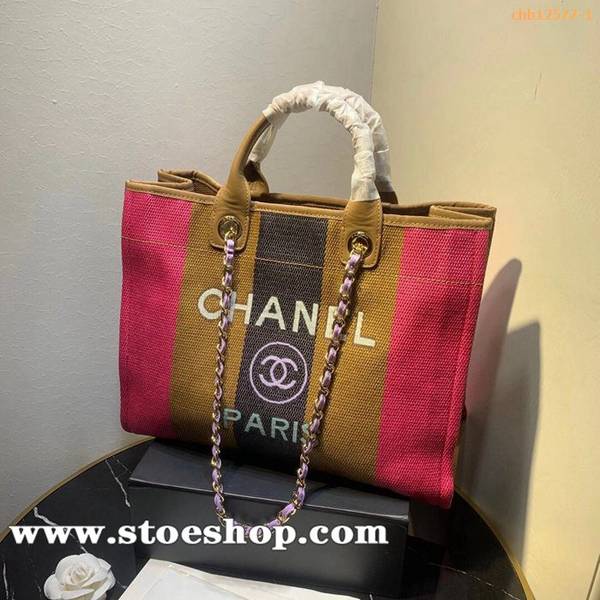 頂級1：12020春夏最美度假風購物袋chanel tote鏈條纖維沙灘包chb12577