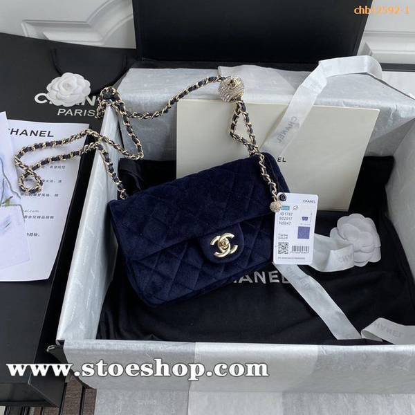 高仿包chanel2020早秋季最新絲絨鑽球腋下包chb12592