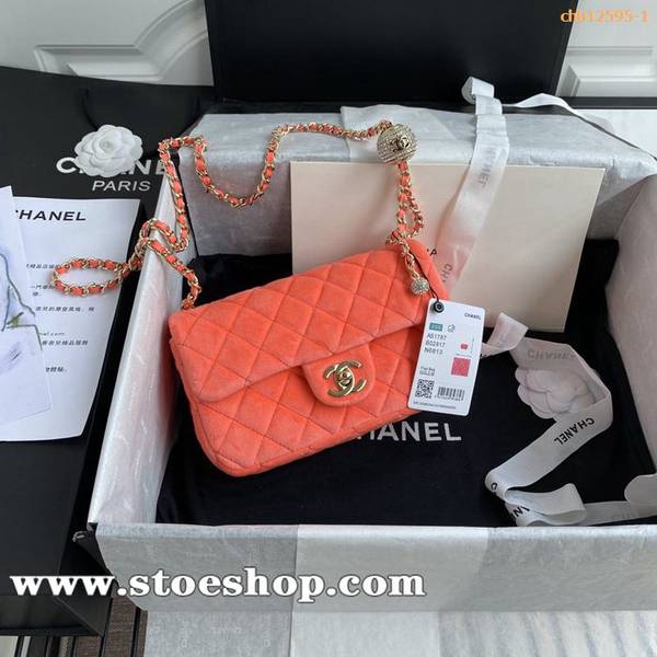 a貨chanel2020早秋季最新絲絨鑽球腋下包chb12595