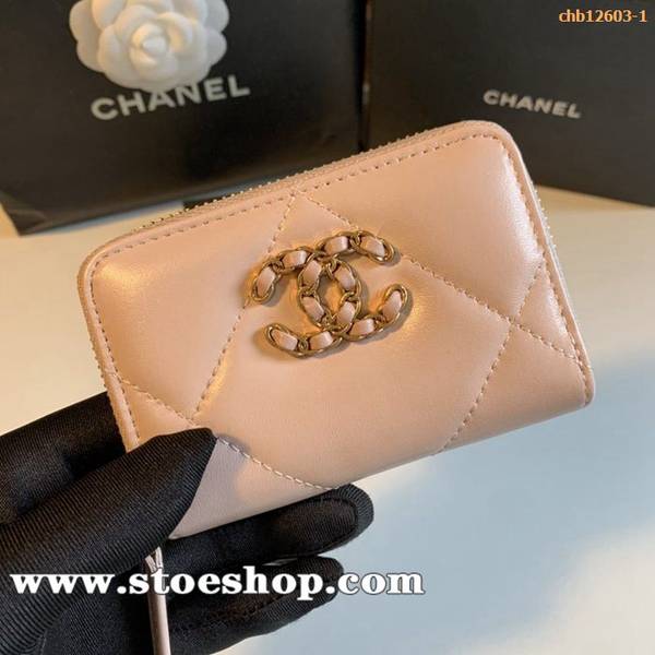 高仿包包批發chanel 新款拉鏈零錢包今年最新logo搭配大菱格chb12603