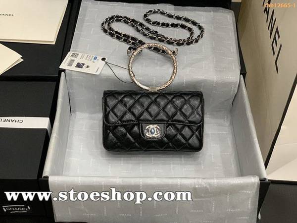 奢侈品chanelAS1665：2020 新款手環包圓環CF鏈條包chb12665