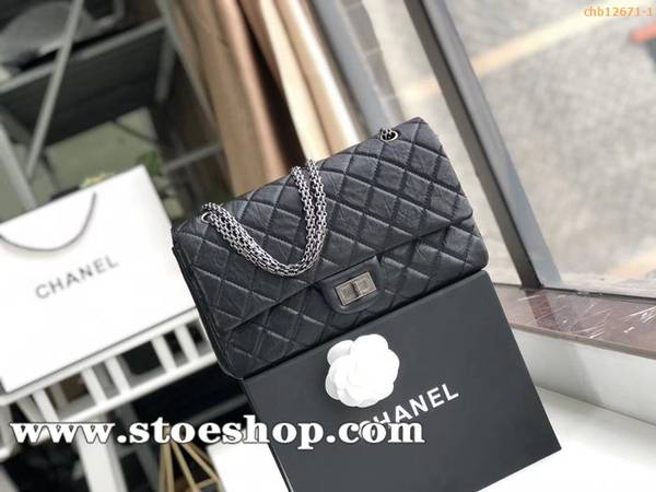 高仿包包批發chanel大象紋方扣225法國進口原版皮chb12671
