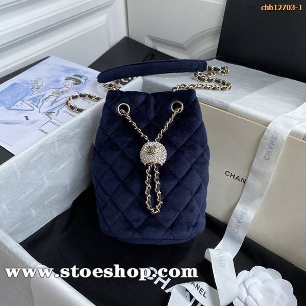 高仿精品批發chanel2020秋冬新款AS1894 桶包絲絨鑽球chb12703