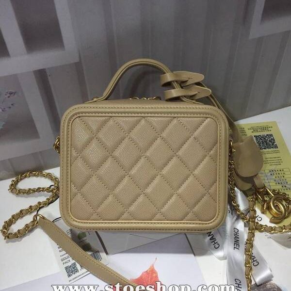 原單chanel 93341化妝包立體感logo原廠魚醬子牛皮chb12707