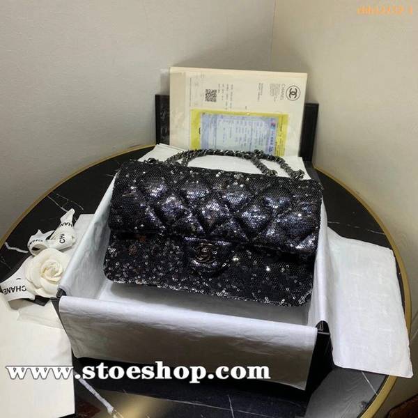 包鏈原單1：1chanel口蓋包百變珠片包chb12732