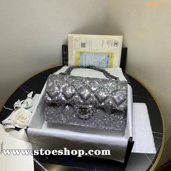 奢侈品高仿chanel口蓋包百變珠片包chb12734