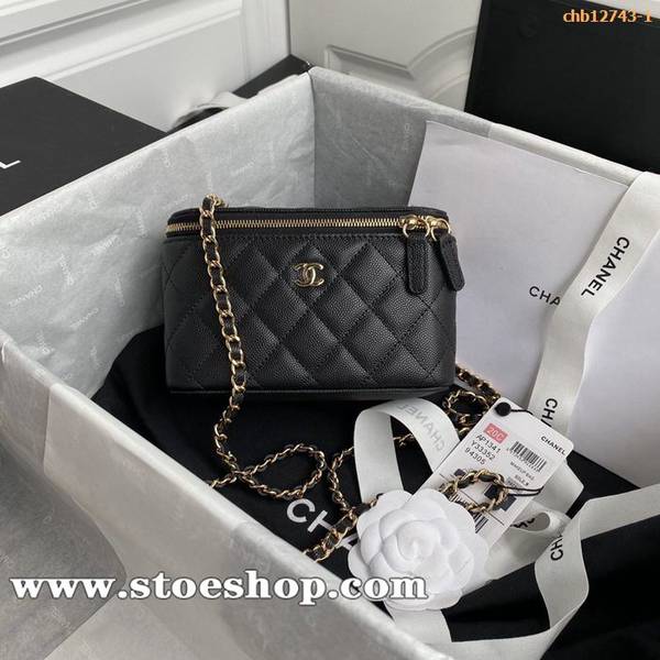 高仿a貨chanel AP1341化妝包2020春夏限定長款盒子包chb12743