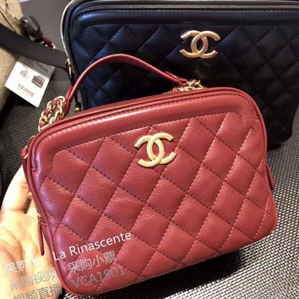 原單chanel57906新款化妝包進口牛皮chb12759