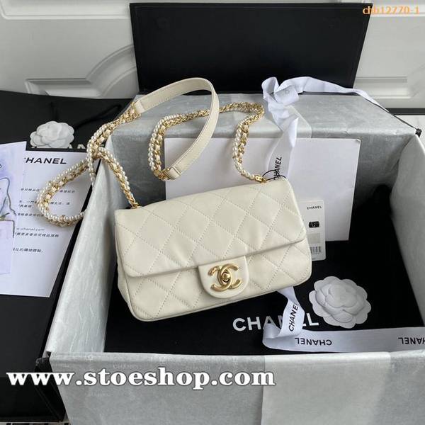 高仿包包批發chanel秋冬款珍珠口蓋包AS2210小牛皮chb12770