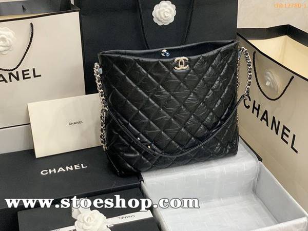頂級高仿chanel91977秋冬系列款式大號購物袋最新皺紋小牛皮嬉皮包chb12780