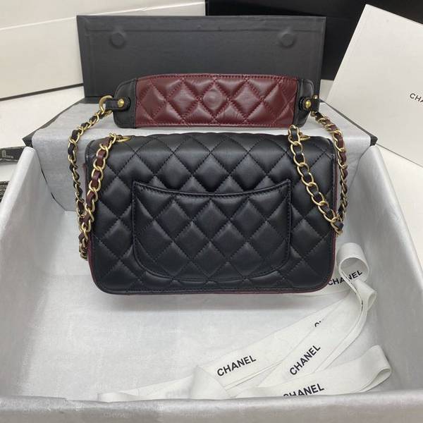 奢侈品AS2228 chanel秋冬新款mini CF 包身紅黑拼色chb12990 3 奢侈品AS2228 chanel秋冬新款mini CF 包身紅黑拼色chb12990