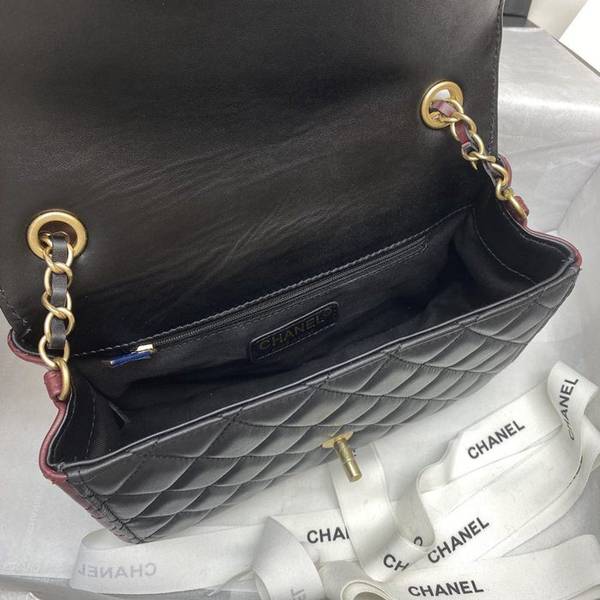 奢侈品AS2228 chanel秋冬新款mini CF 包身紅黑拼色chb12990 7 奢侈品AS2228 chanel秋冬新款mini CF 包身紅黑拼色chb12990