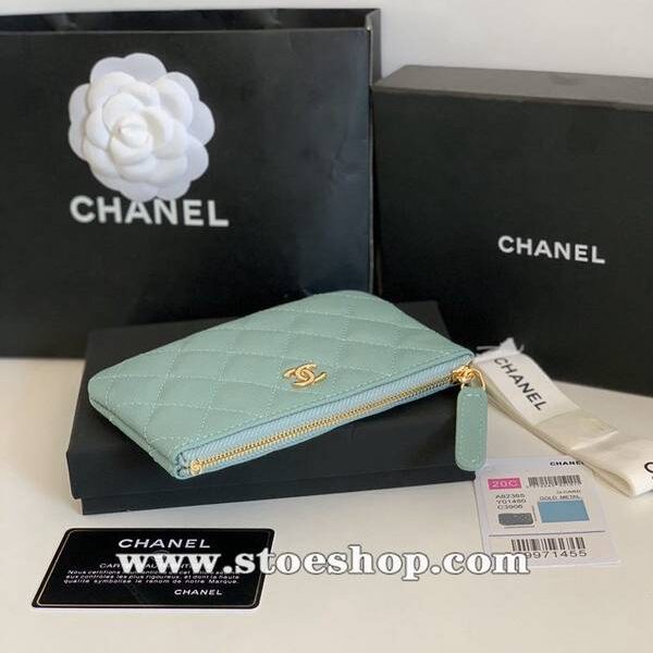 高仿網台灣chanel 頂級原單早春新款cf系列零錢包chb13020