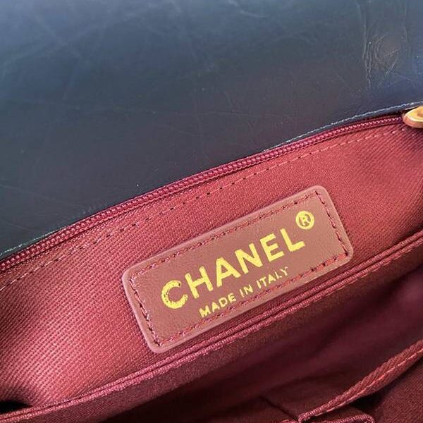 頂級1：1chanel92990最新V格油臘皮配與油臘皮手柄單肩斜挎手提口蓋包chb13102