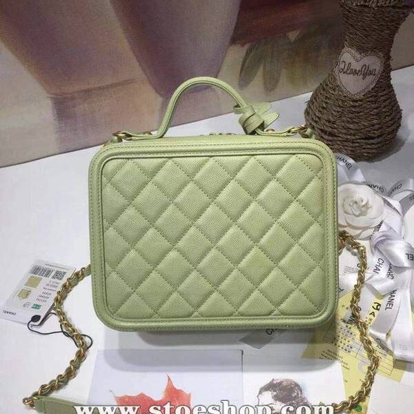 奢侈品chanel 93341化妝包logo原廠魚子醬牛皮chb13230