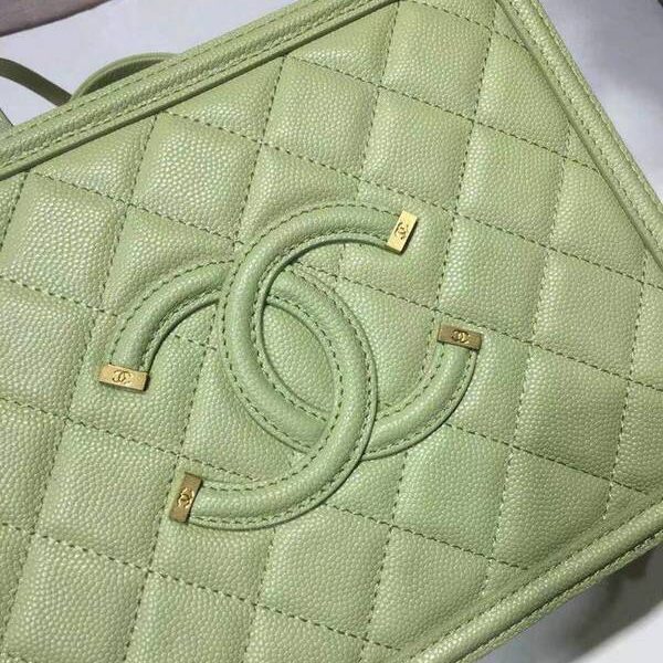 奢侈品chanel 93341化妝包logo原廠魚子醬牛皮chb13230