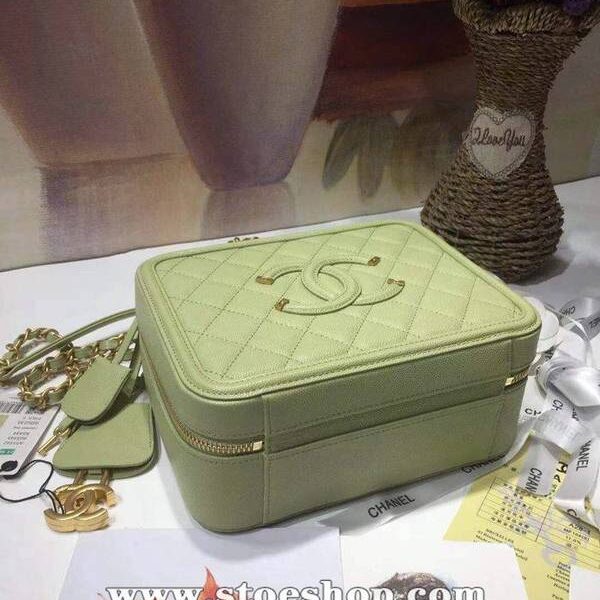 奢侈品chanel 93341化妝包logo原廠魚子醬牛皮chb13230