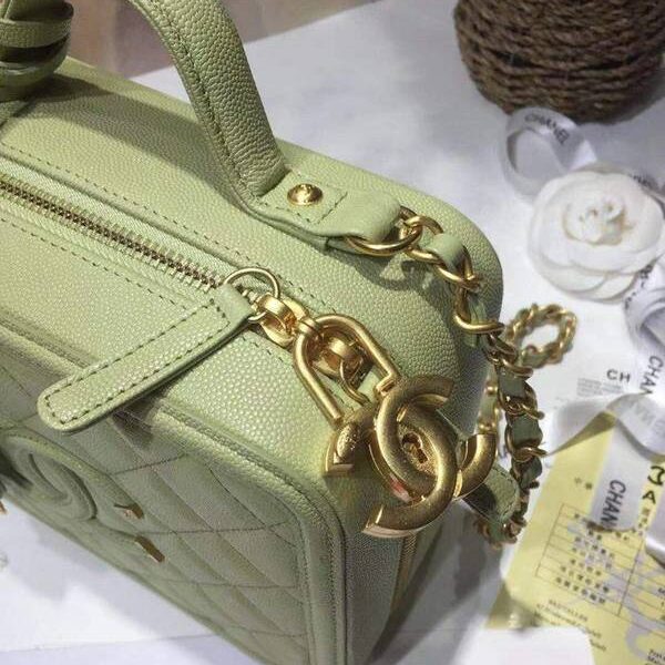 奢侈品chanel 93341化妝包logo原廠魚子醬牛皮chb13230