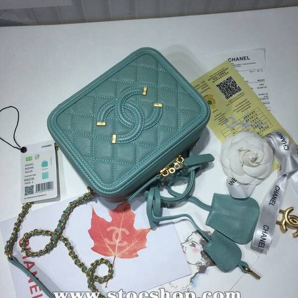 最高等級chanel 93341化妝包logo原廠魚子醬牛皮chb13234