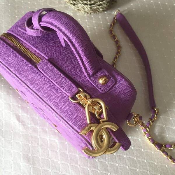 高仿精品批發chanel 93341化妝包logo原廠魚子醬牛皮chb13237