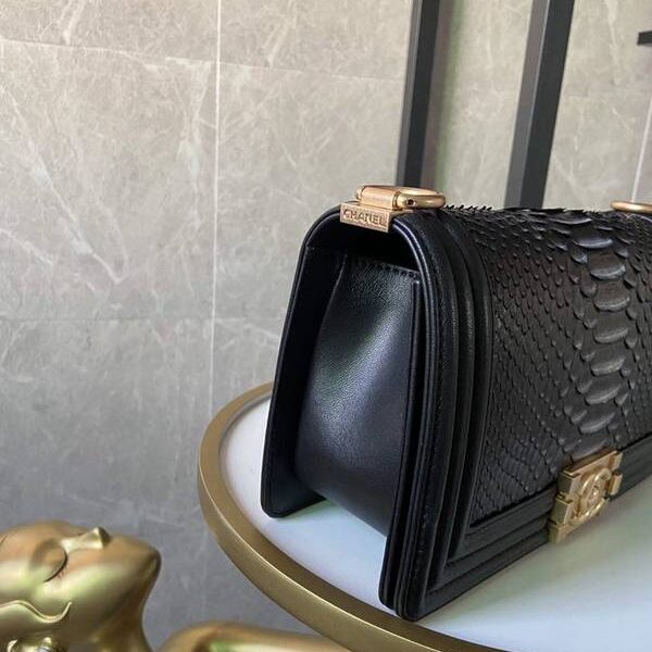 原單複製chanel67086非洲進口野生蟒蛇皮和羊搭配 chb13313