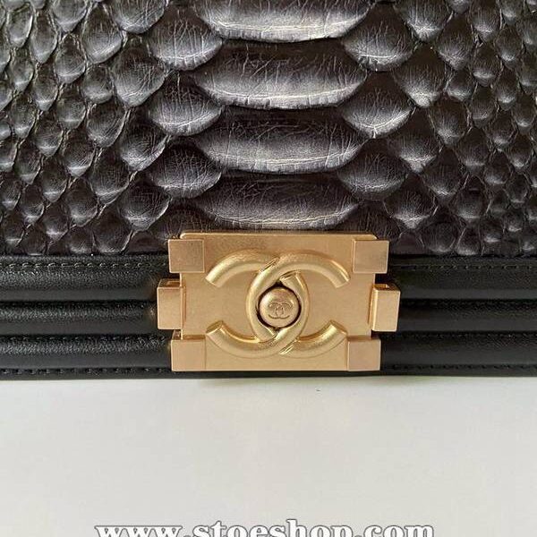 原單複製chanel67086非洲進口野生蟒蛇皮和羊搭配 chb13313