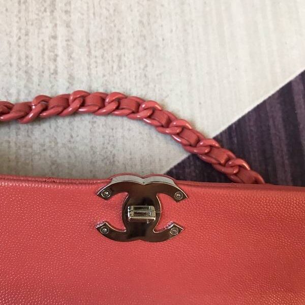 高仿精品批發chanel 21早春度假系列 AS2302熊貓包翻蓋鏈條包顆粒壓花小牛皮chb13494